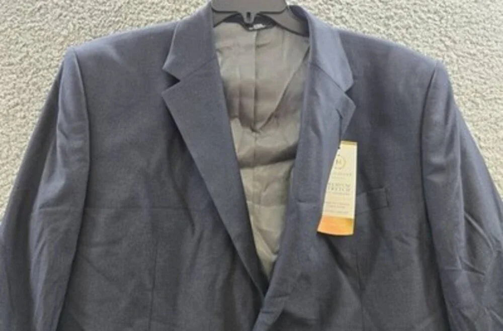 J. M. Haggar Premium Stretch Classic Fit Suit Jacket Men's 50 Dark Navy L/S